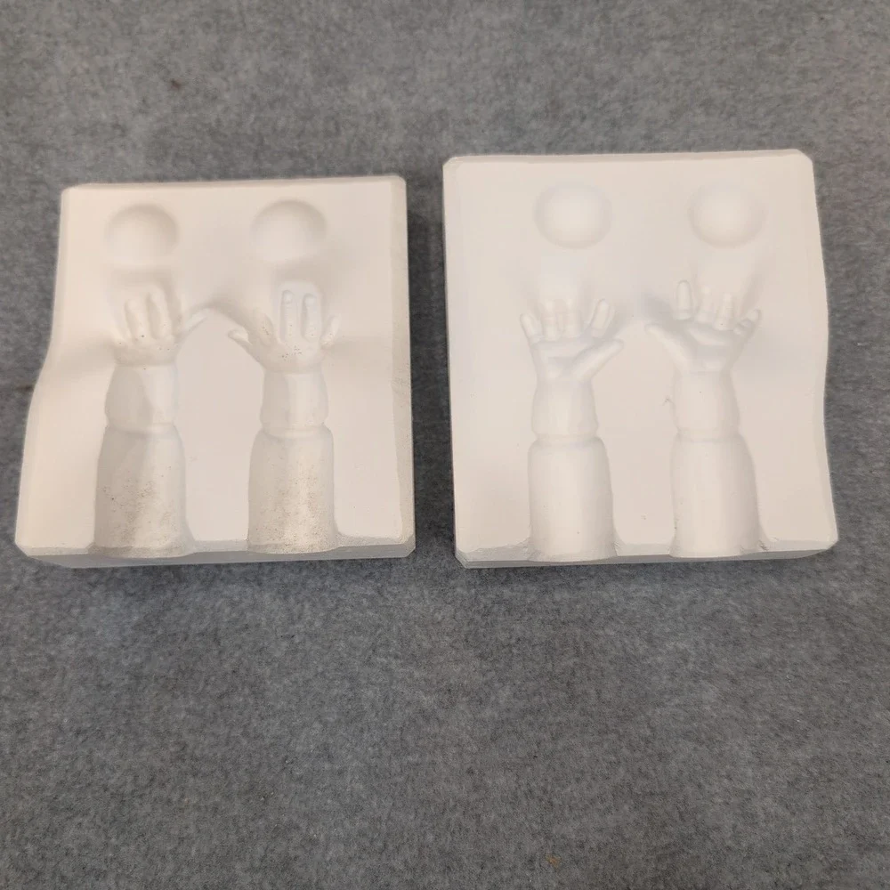 Rare‎ By Lo Hands Ceramic Mold Soap Candle Making Craft Art